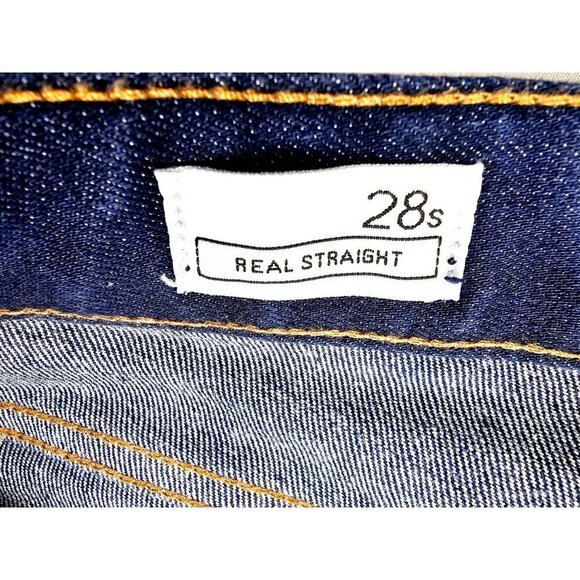 Gap 1969 28X28 Womens Real Straight Dark Wash Blue Denim 5 Pocket Jeans Size 28S - Picture 5 of 12